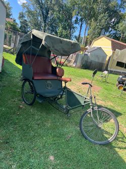 Vintage military rickshaw