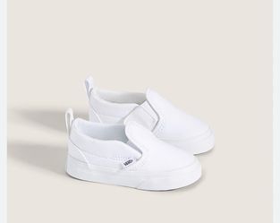 Vans Toddler White Slip-On Shoe / NEW