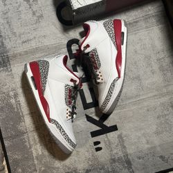 Jordan 3 Cardinal Red Size 8.5 