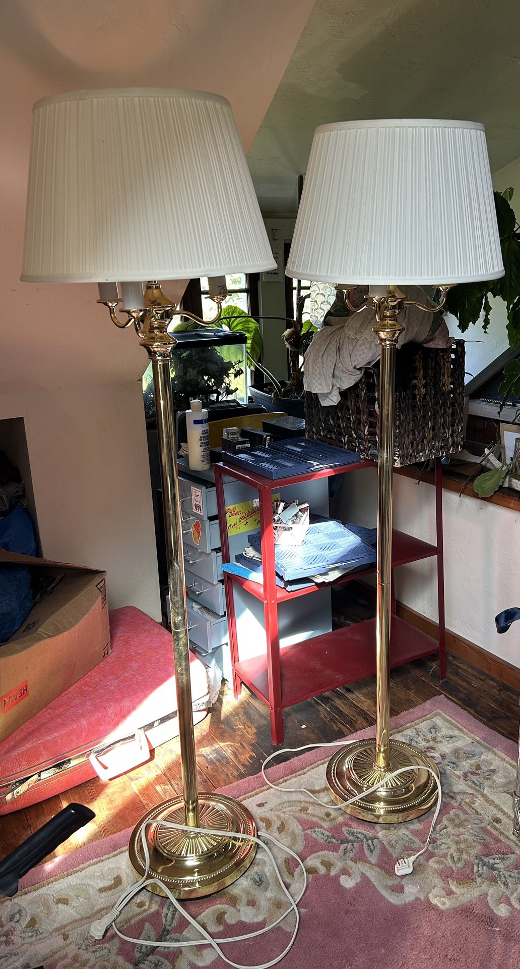 Antique Lamp Pair