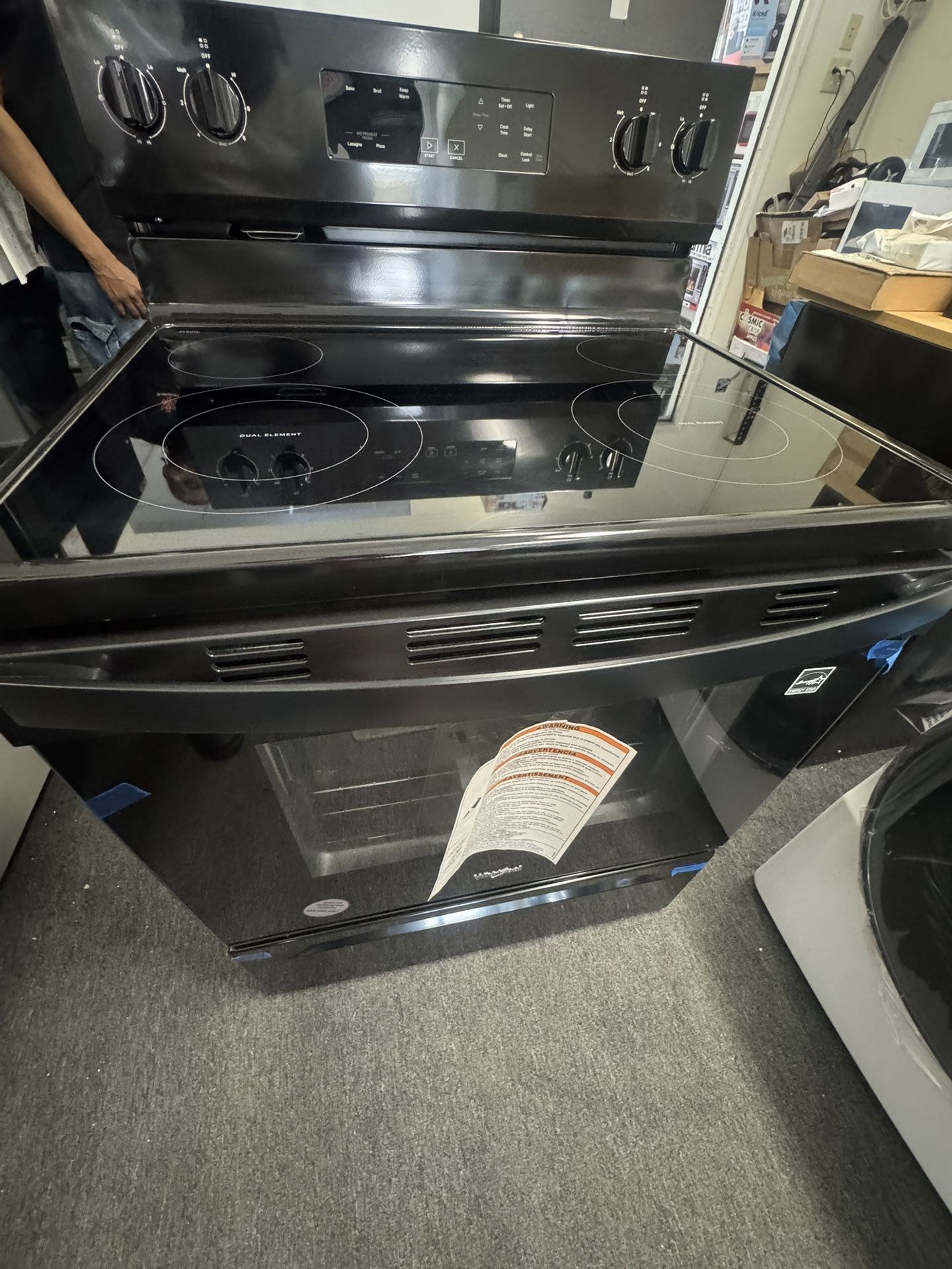 Whirlpool Black electric Range New NSD