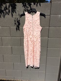 brown lace cocktail dress Stefania Brown Lace Asymmetrical Dress main image 1