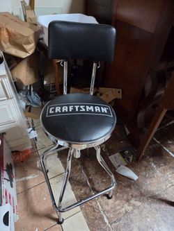 Craftsman Adjustible Hydrolic Chrome Stool