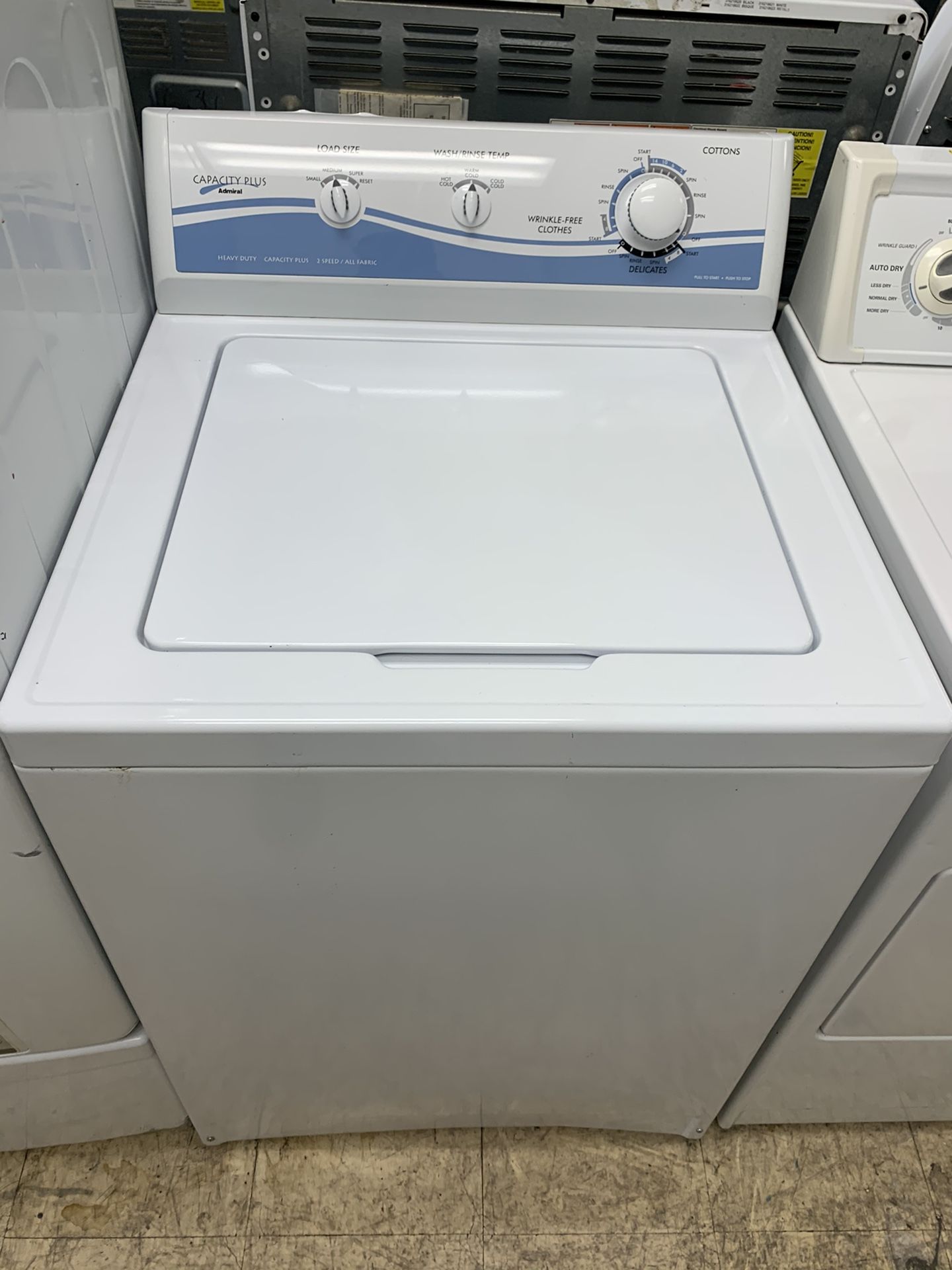 Admiral heavy duty capacity plus washer