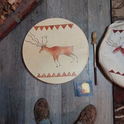 NATIVE AMERICAN DRUM.