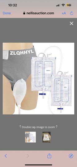 Catheter For Men, Urine Collection System, Reusable Portable Silicone Urinal With 2 Bags (1000ml & 2000ml), 1.2M Tube, And Adjustable Breathable Pants