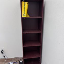 SMALL BROWN OFFICE BOOKCASE 