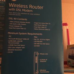 At&t wireles router with dsl modem