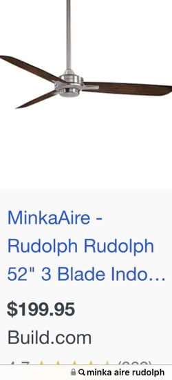 Almost New 52” Minka Air Rudolph