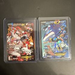 Team Magma Groudon & Team Aqua Kyogre Pokemon Cards 