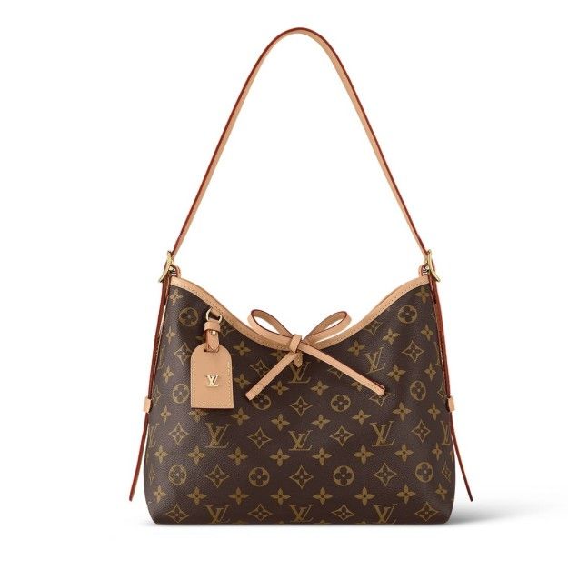 LOUIS VUITTON Brown Coated Canvas Plaid Shoulder Bag