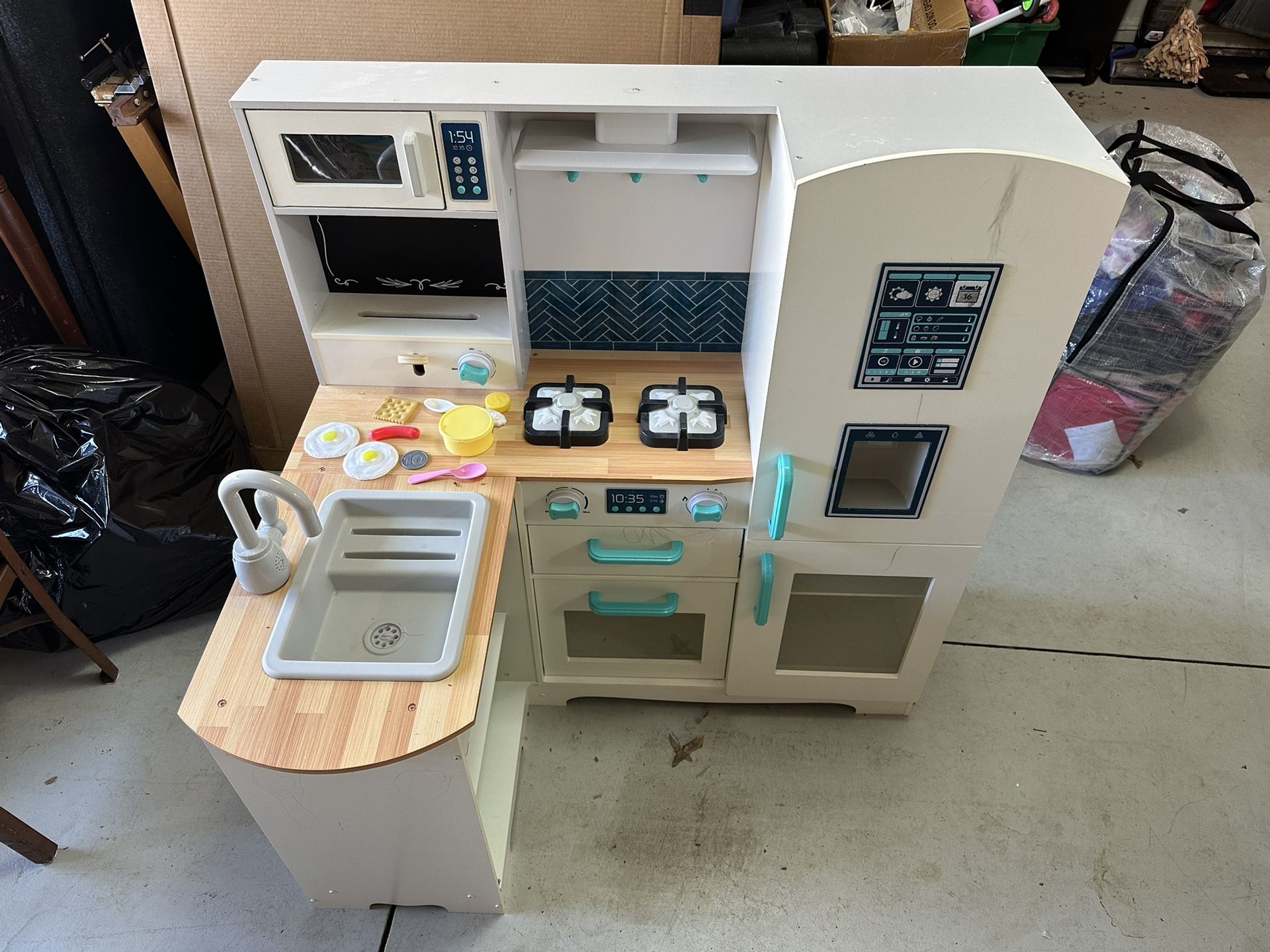 Kids Play Kitchen + “Misc Food & Utensils”