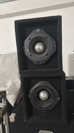 Pair of Horn Tweeter Speaker Cabinets