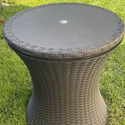 Cool Bar 7.5 Gal. Resin Rattan Drink Cooler Patio Table  Check More Pictures 