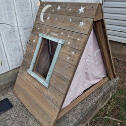 Toddler climber A-frame teepee style playhouse for outdoors by Kidkraft kids toy