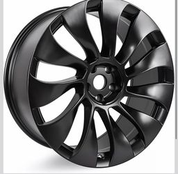 New 21" x 9.5" Matte Black Wheel Rim Fits 2020-2024 Tesla Model Y [FRONT], Premium Aluminum Alloy | 11B, 1188226-00-B | - Factory Matching Spec