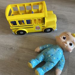 Cocomelon Doll And Bus