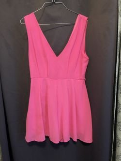Bright pink romper