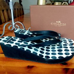 Coach Wedge Sandals, Summer Sandals Size 8 M