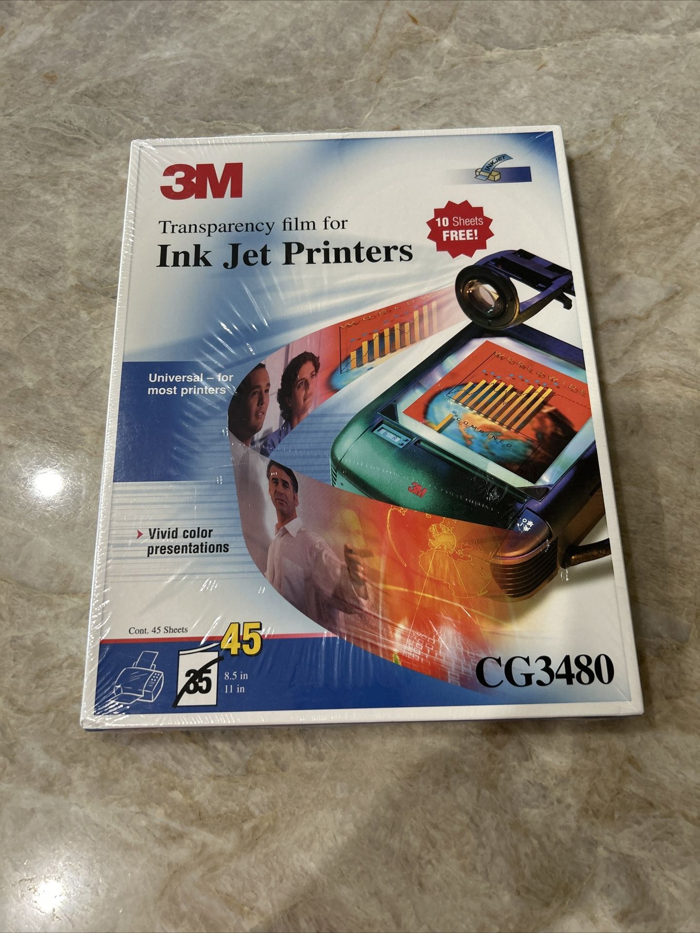 3M Transparency Film Ink Jet Printers 50 Sheets Pack CG3480 New Canon Epson HP