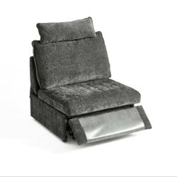 BEDEEP Chenille Power Recliner, Gray