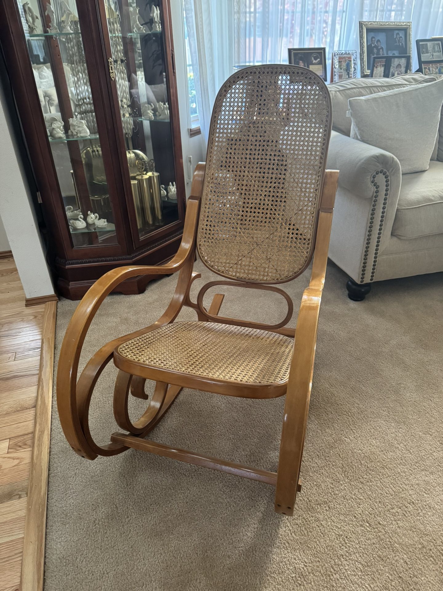 Vintage Rattan Rocking Chair