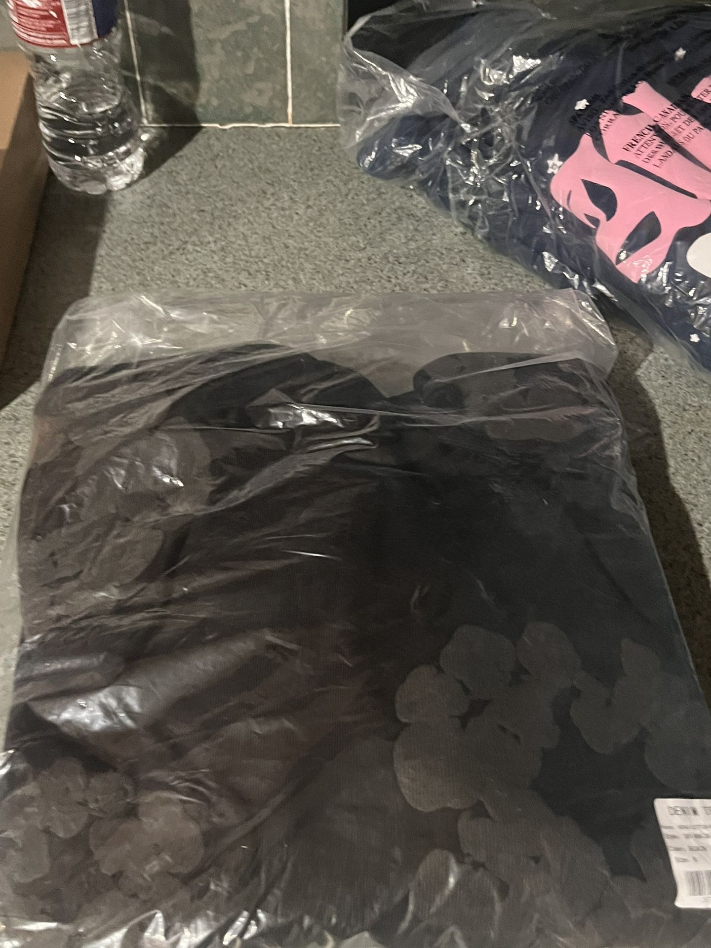 Black Monochrome Denim Tears Hoodie