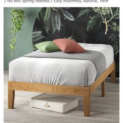 **Reduced.!!**Zinus Twin Size Wooden Platform Bed Frame-NEW
