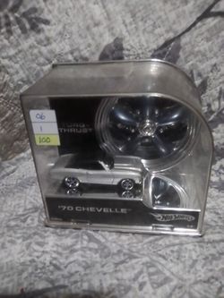 2006 hot wheels American racing torq-thrust 70 Chevelle  silver