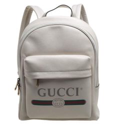 Brand New Authentic Men’s Gucci White Leather Backpack