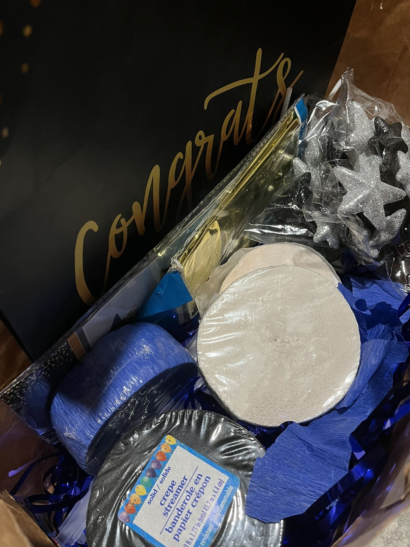 Graduation Party favors - Blue, White, Silver, Black, And Gold