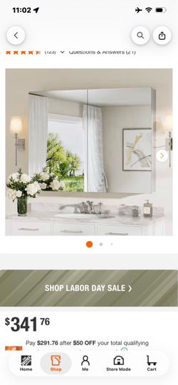 Double Door Bathroom Mirror Medicine Cabinet