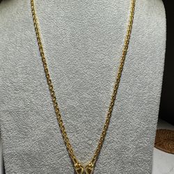24k 999 Gold Anchor Link Chain 27” 