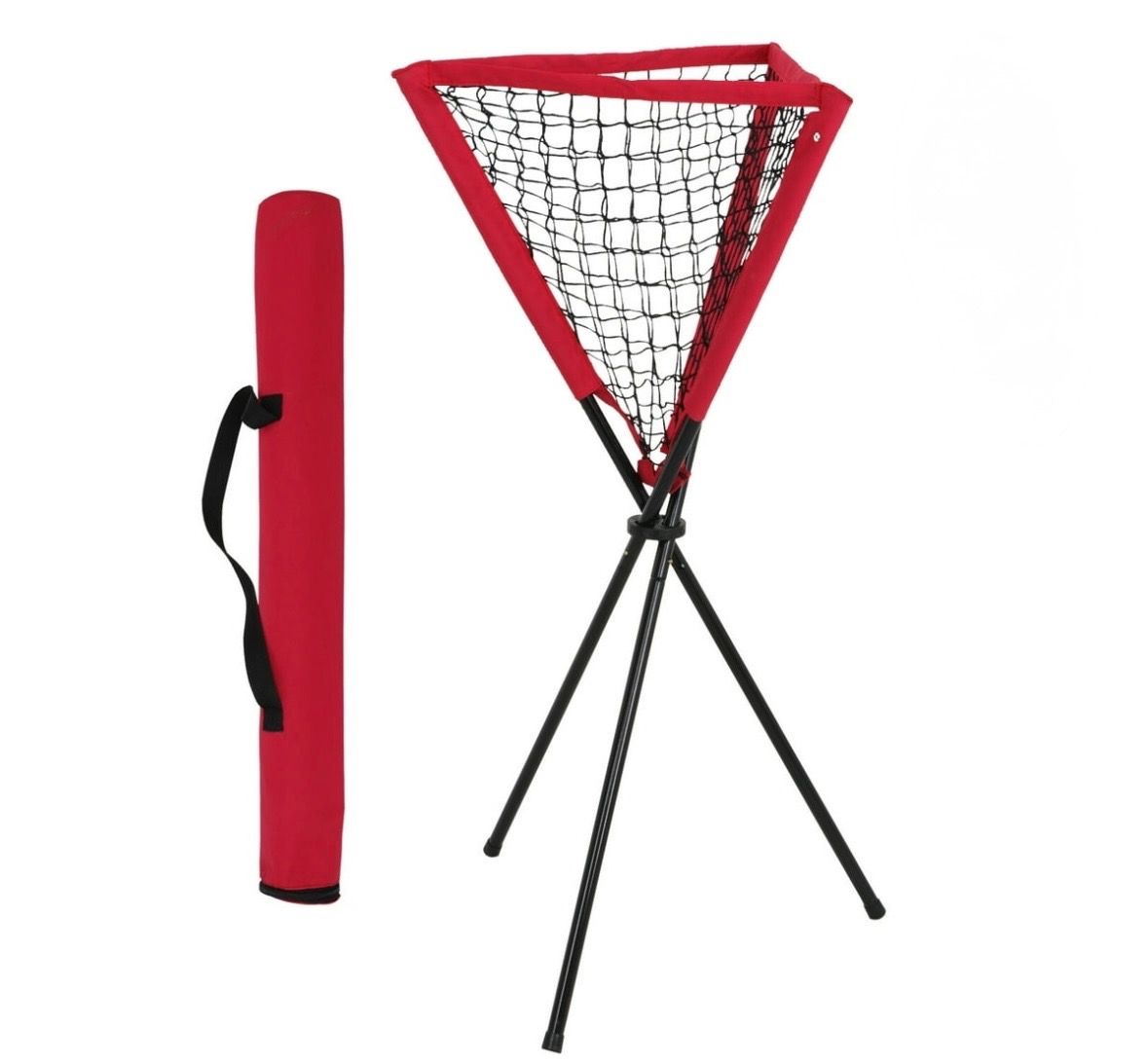 Tripod Ball Caddy W/ Carry Bag - Baseball/ Softball Portable Batting Practice, No More Bending