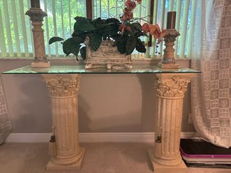 Grecian Pedestals with Glass top