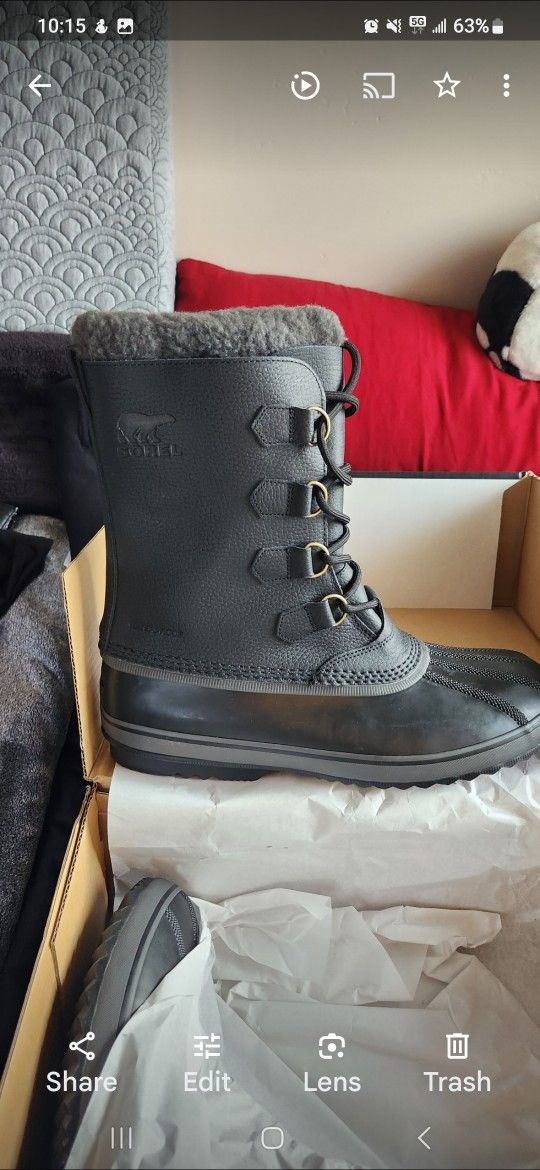 Sorrel 1964 Pac Twp Leather Snow Boots Size 14