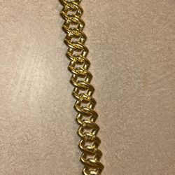 Prong white and gold bracelet
