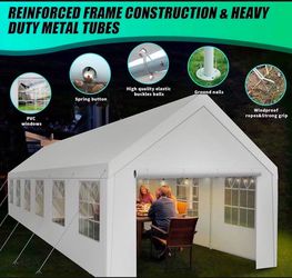 Heavy Duty Carport, Spacious 20x40 Outdoor Shelter Portable Garage, Waterproof Canopy with Easy Assembly & All-Weather Protection