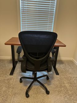 Standing Desk + Ergonomic Chair + Floor Mat (Home Office Setup) –MUST SELL