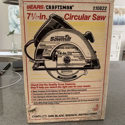 VINTAGE CONDITION! CRAFTSMAN 7-1/4" Circular Saw - Found New in Box Condition!