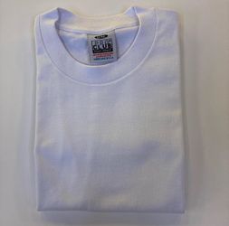 Large Tall White Heavyweight Pro Club T-shirt
