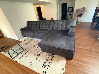 Gray sectional sofa - $200