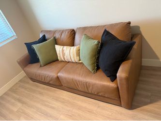 Tan Leather Sofa
