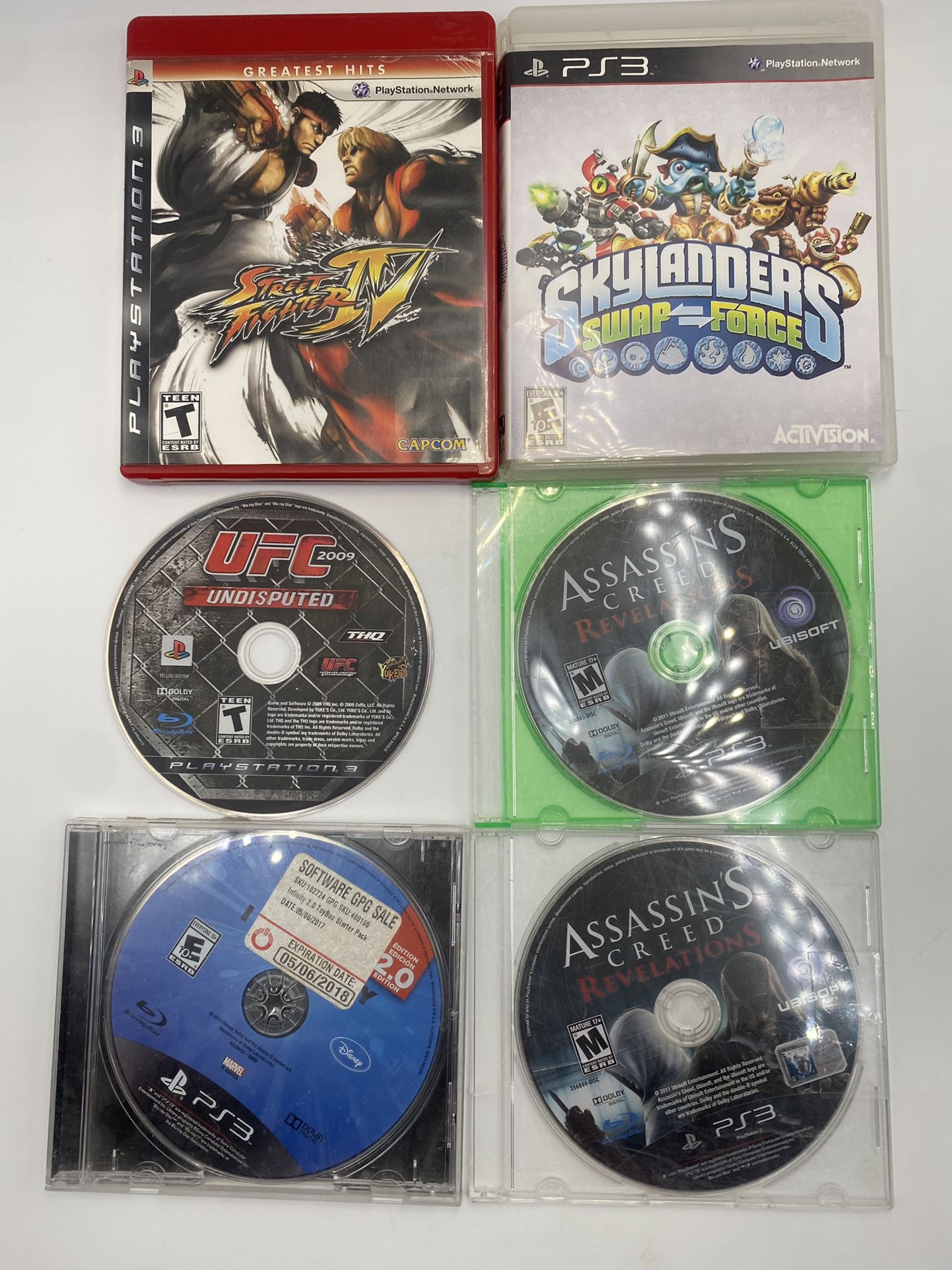 Bundle Lot Of 6 PlayStation 3 Video Games PS3 Street Fighter IV Capcom Ubisoft