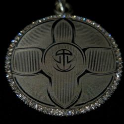 Custom Diamond Coin Charm And Chain