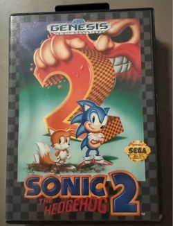 Sonic the Hedgehog 2 SEGA Genesis 1992 Vintage Game With Case Collectible