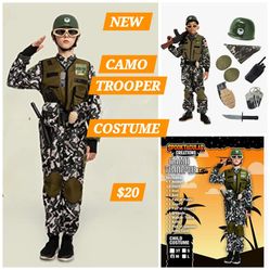 💥NEW💥
CAMO TROOPER
COSTUME 
SOLDADO DE CAMUFLAJE 