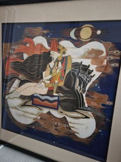 Magic Carpet metalllc ink serigraph print & frame