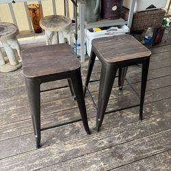 Bar Stools Set Antique Bronze