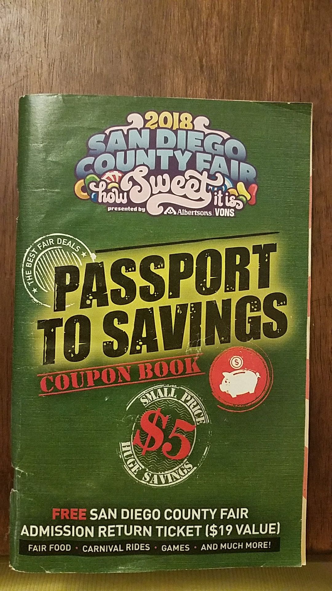 Passport to savings book free San Diego County Fair ticket